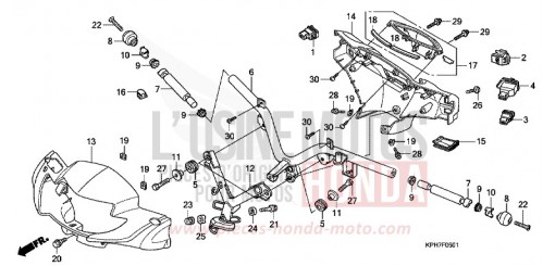 TUYAU DE GUIDON/REVETEMENT DE GUIDON/COMMUTATEUR (2) ANF1257 de 2007